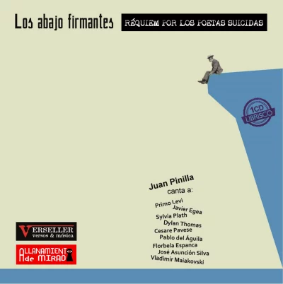 Portada del librisco (Libro + 1 CD) Juan Pinilla: Los abajo firmantes. Col. Verseller