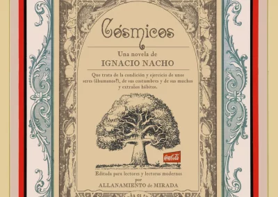 Cartel anunciador del libro Ignacio Nacho: Cósmicos, ubicado en el blog de noticias de la web allanamientodemirada.com